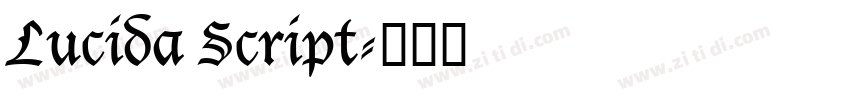 Lucida Script字体转换